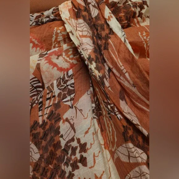 *NWT* Lulus Something Wild Brown Multi Print Twist-Front Midi Skirt, Size Small - Picture 4 of 13